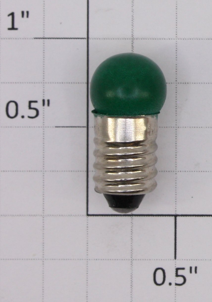 Lionel 50G 7.5 Volt Screw Base Translucent Green Small Globe Light Bulb-