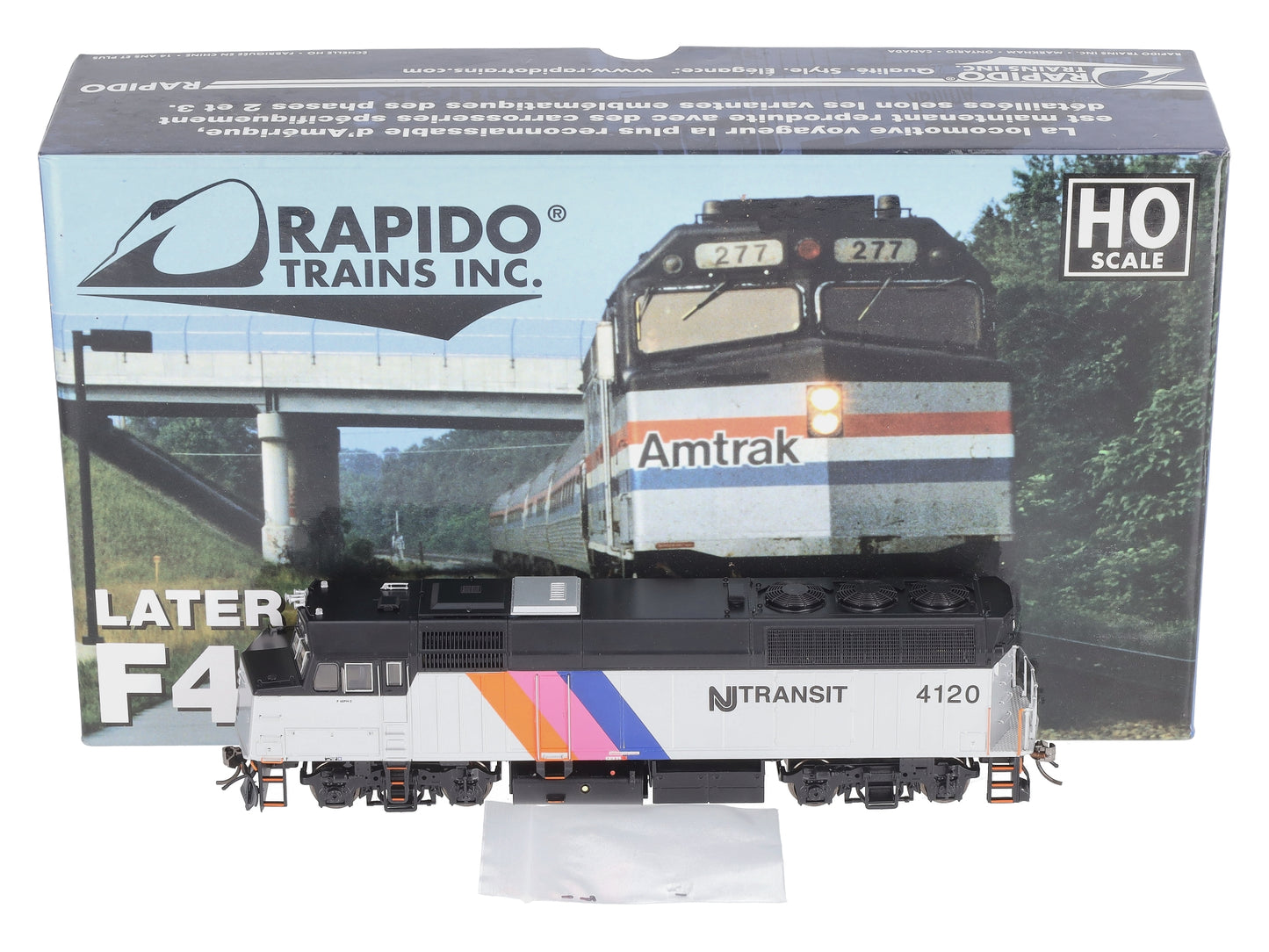 Rapido Trains 83627 HO NJ Transit F40PH Diesel Locomotive #4120 w/DCC/Sound