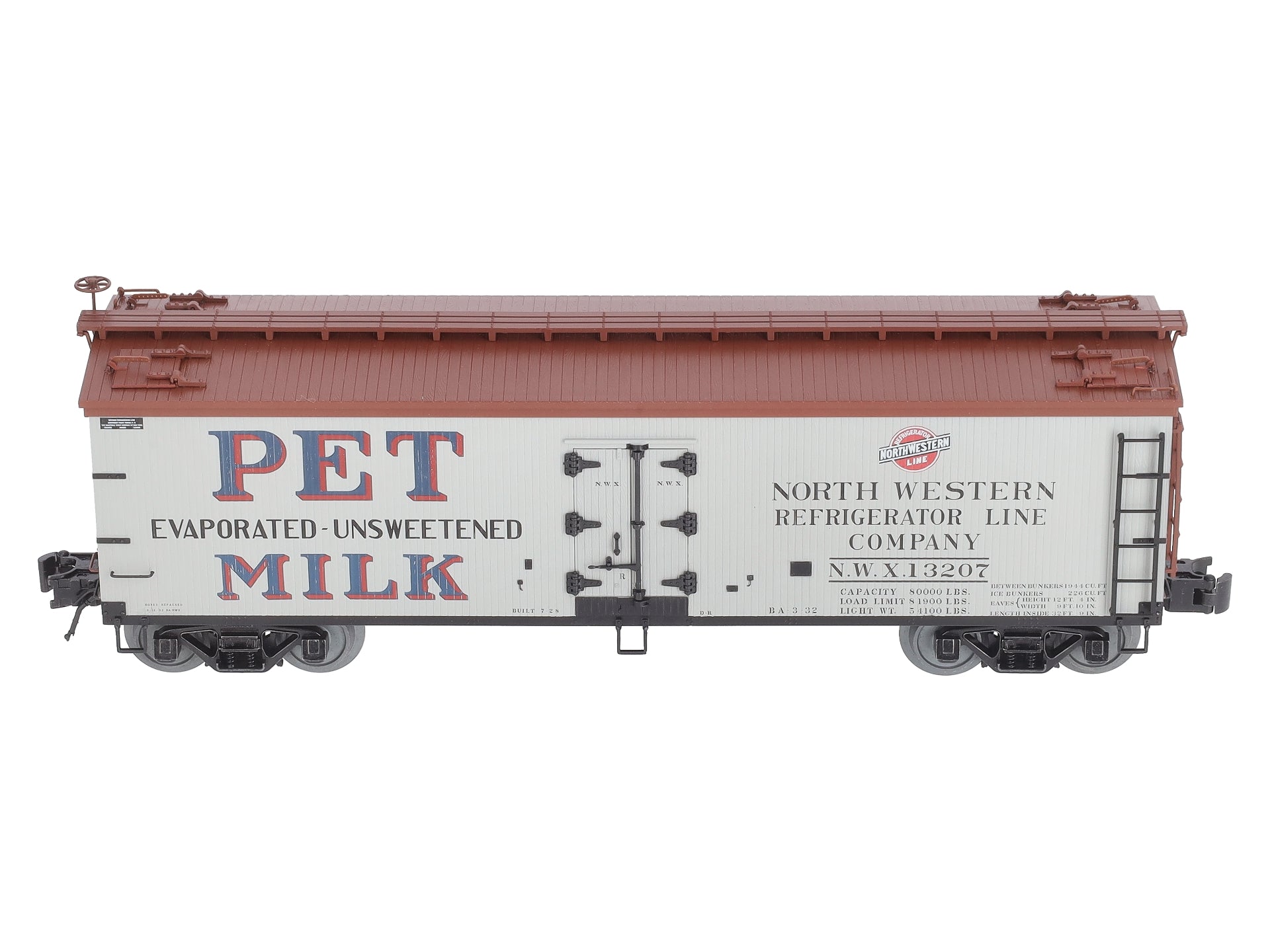 Atlas 3001579S O Gauge PET Milk 40' Wood Reefer #13207 (3-Rail) LN/Box
