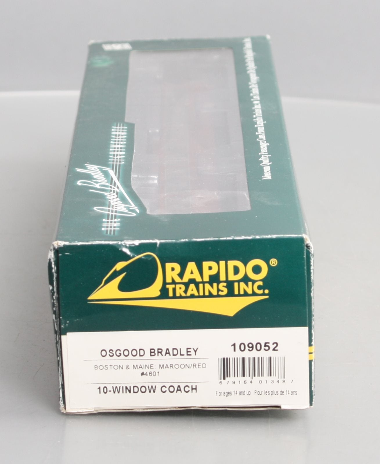 Rapido Trains 109052 HO Boston & Maine PS Osgood-Bradley 10-Window Coach #4601