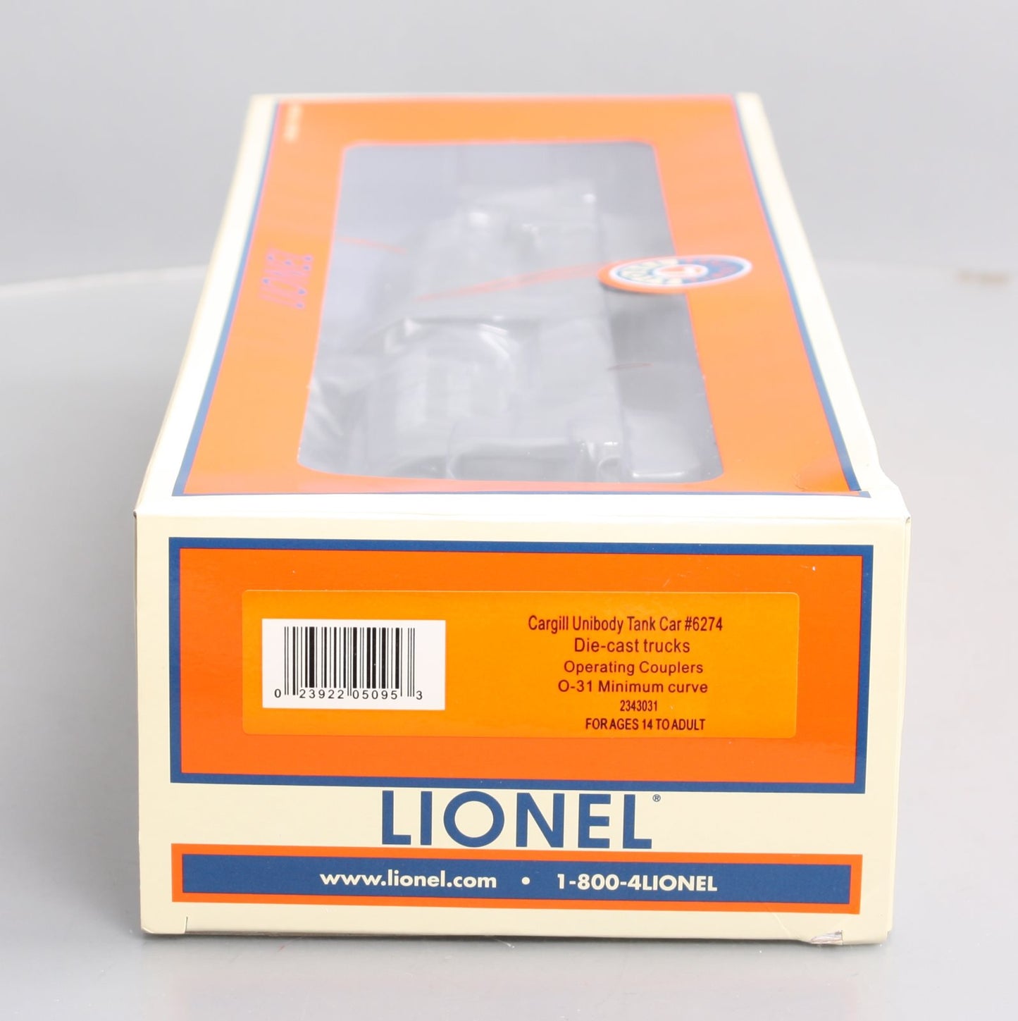 Lionel 2343031 "O-Gauge" Cargill Unibody Tank Car #6274