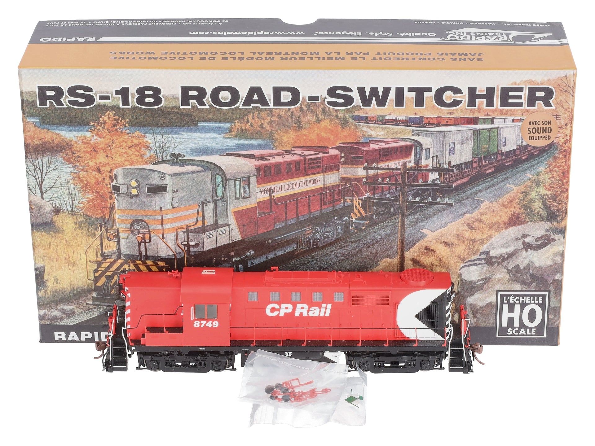 Rapido Trains 32534 HO CP Rail MLW RS-18 Diesel Locomotive #8749 w/ DCC & Sound