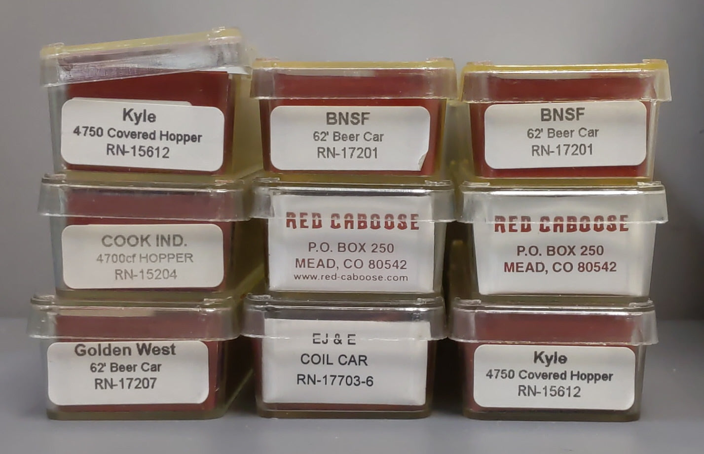 Red Caboose Assorted N Scale Freight Cars [9] EX/Box