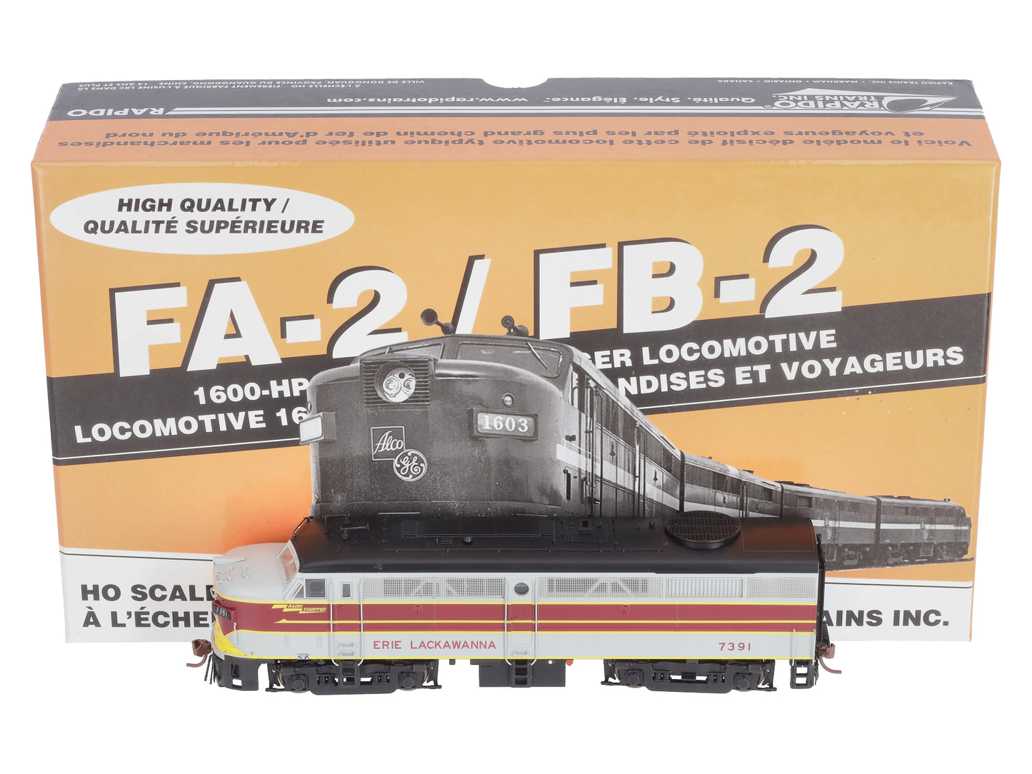 Rapido Trains 21068 HO Scale Erie Lackawanna FA-2 Diesel Locomotive #7391