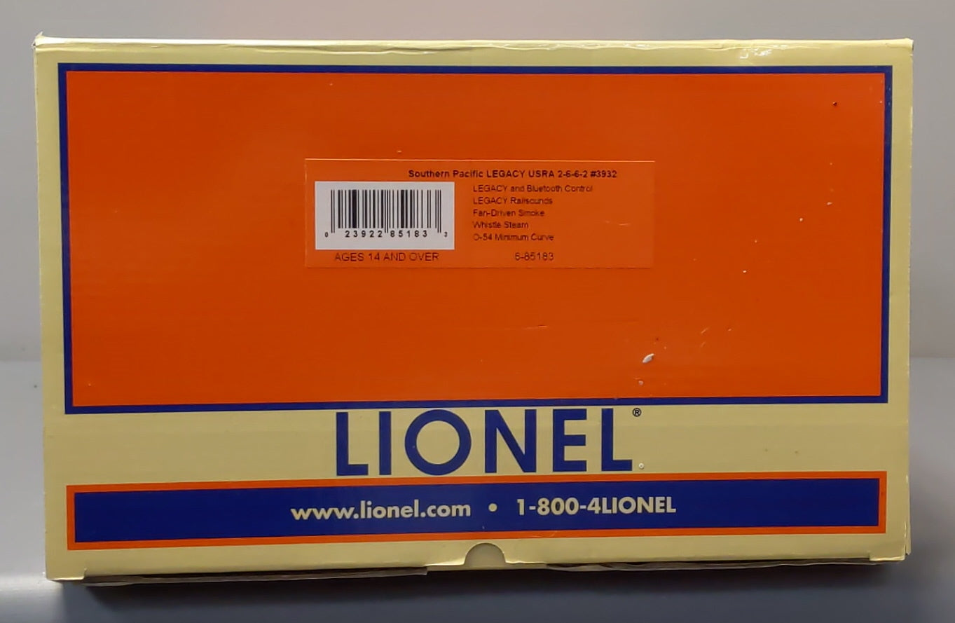 Lionel 6-85183 O Southern Pacific 2-6-6-2 Steam Loco with Bluetooth #3932