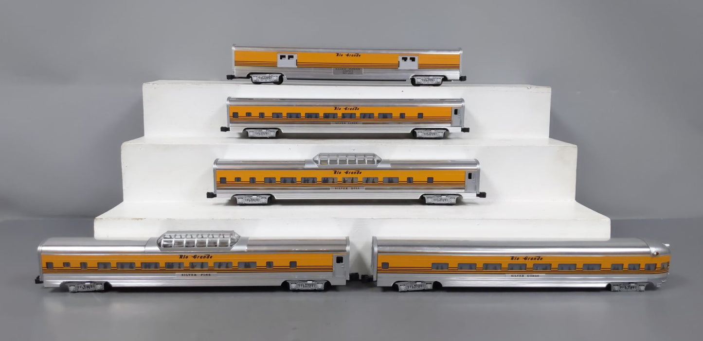 Weaver Denver & Rio Grande Western 5-Car Aluminum Passenger Car Set - 3 Rail EX