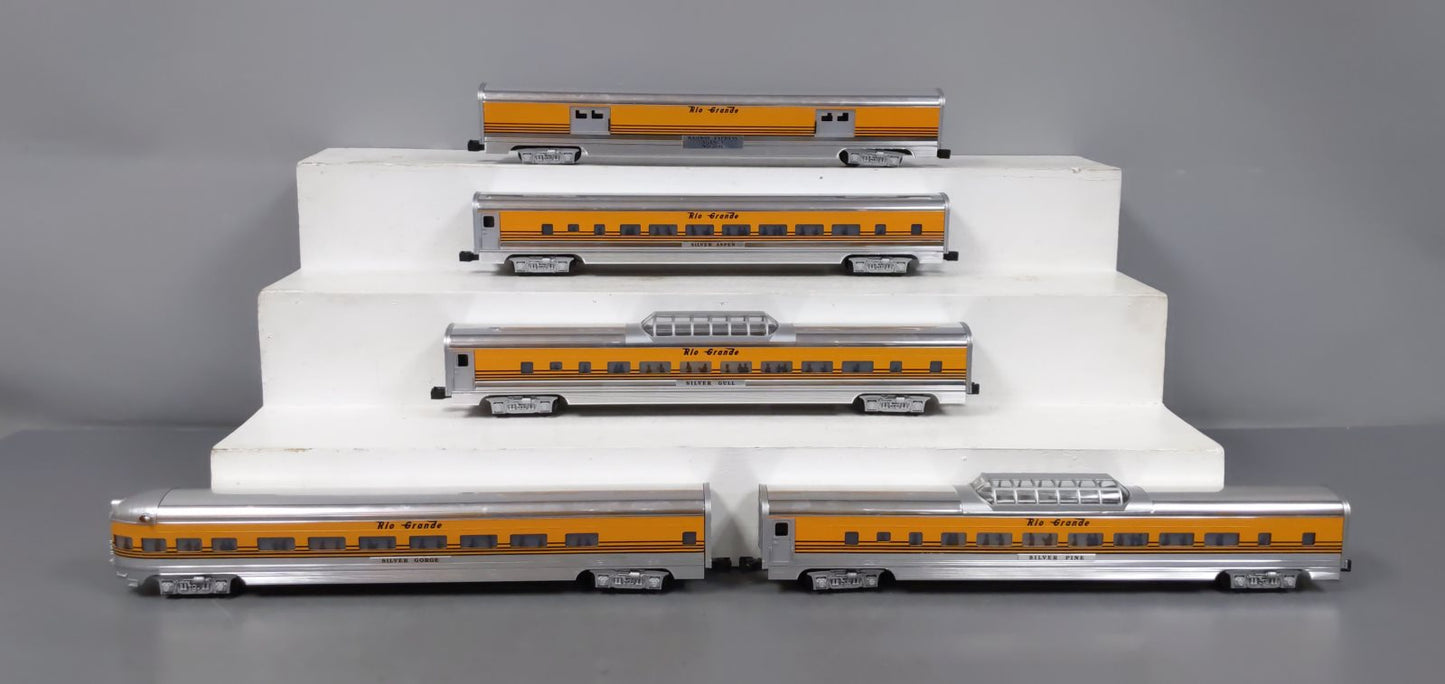 Weaver Denver & Rio Grande Western 5-Car Aluminum Passenger Car Set - 3 Rail EX