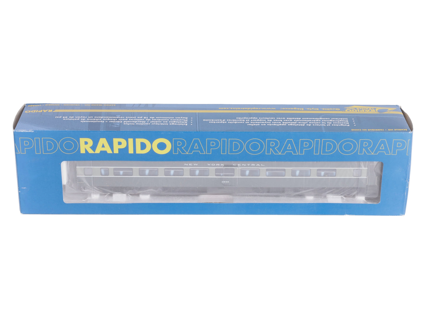 Rapido Trains 100312 HO New York Central CC&F Lightweight Coach No Skirts #2650