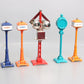Lionel & MTH O Gauge Assorted Lamp Posts & Railroad Crossing Signal (5) EX