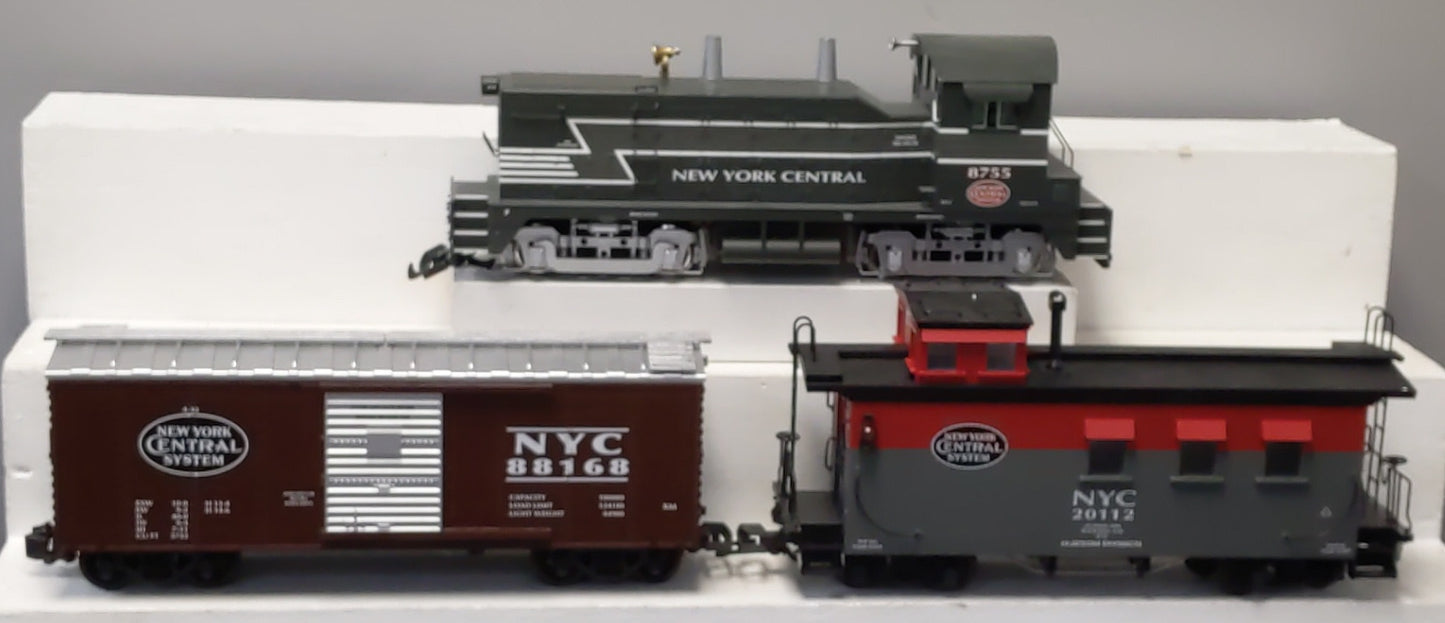 USA Trains 72304 New York Central NW-2 G Gauge Diesel Freight Starter Train Set