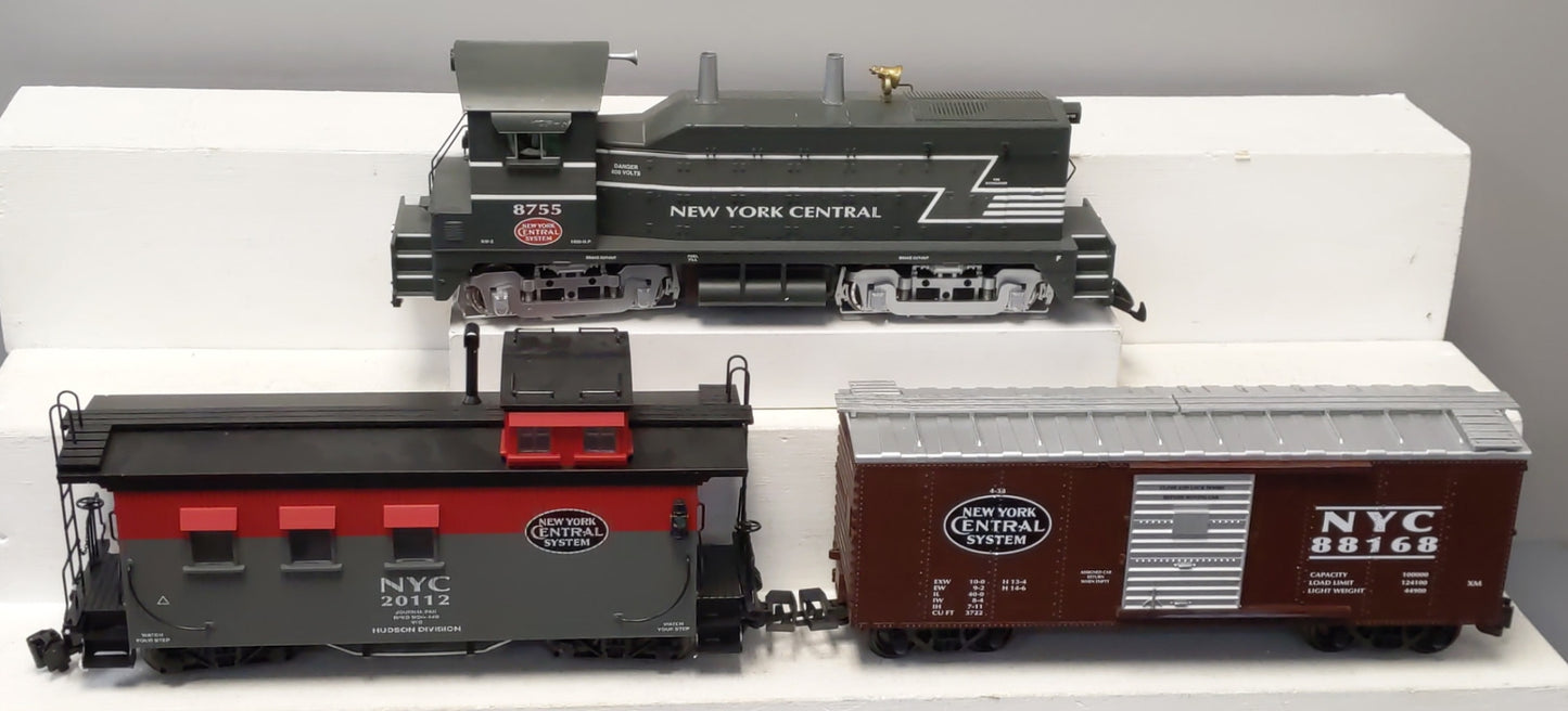 USA Trains 72304 New York Central NW-2 G Gauge Diesel Freight Starter Train Set