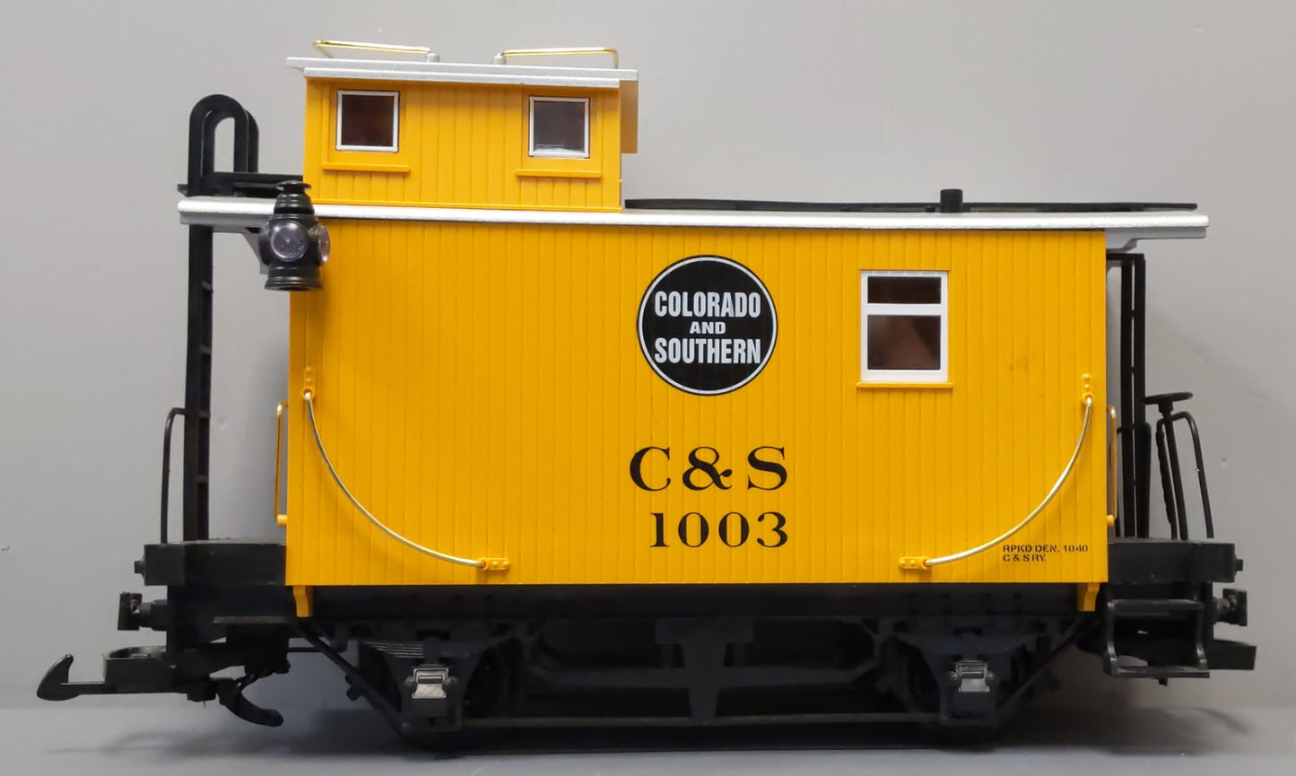 LGB 43650 G Scale Colorado & Southern Short Yellow Caboose #1003 EX/Box