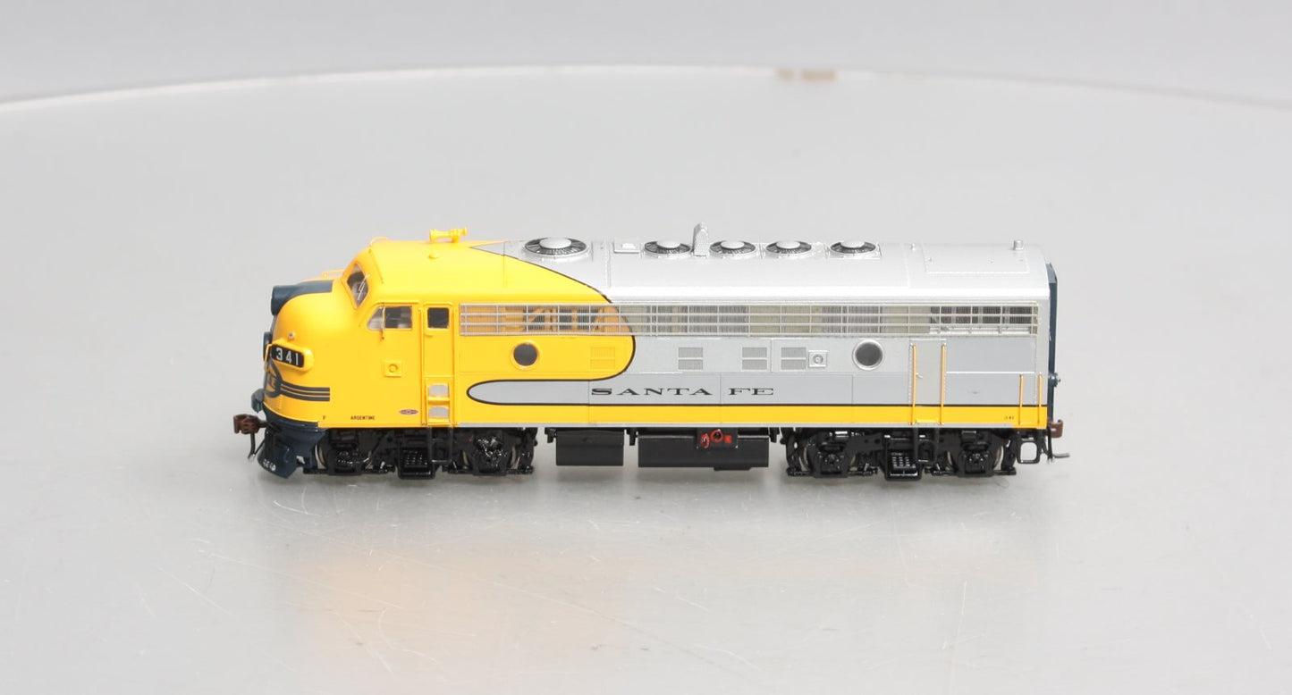 Athearn G22228 HO Santa Fe/Yellow Bonnet F7A Phase 2 Diesel Locomotive #341