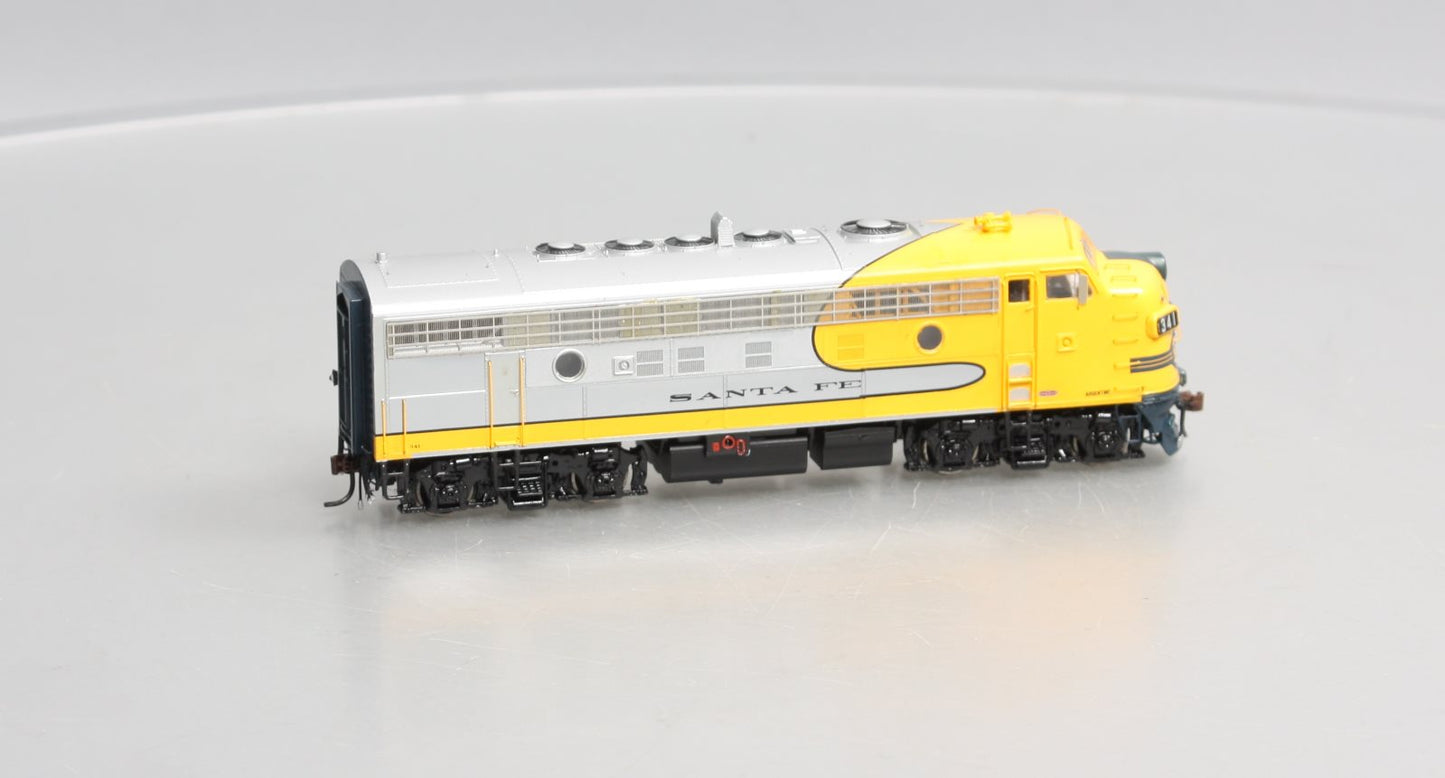 Athearn G22228 HO Santa Fe/Yellow Bonnet F7A Phase 2 Diesel Locomotive #341