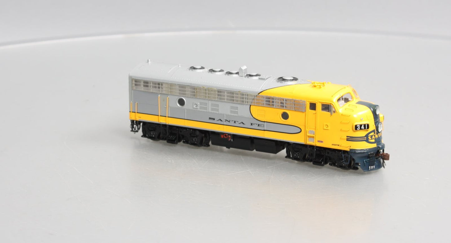 Athearn G22228 HO Santa Fe/Yellow Bonnet F7A Phase 2 Diesel Locomotive #341