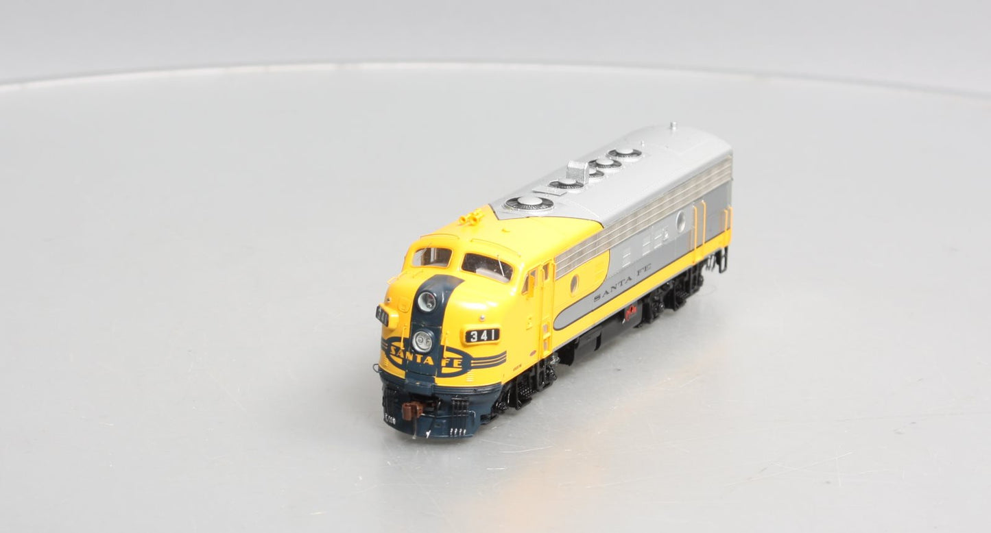 Athearn G22228 HO Santa Fe/Yellow Bonnet F7A Phase 2 Diesel Locomotive #341