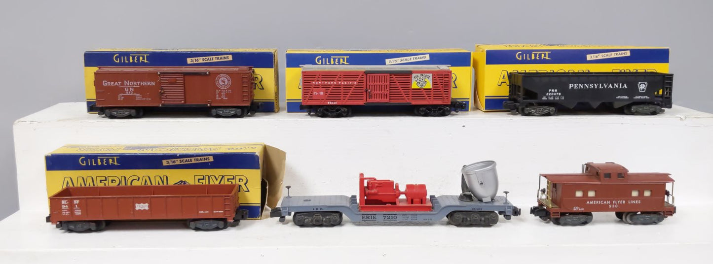 American Flyer Vintage S Assorted Freight Cars [6] VG