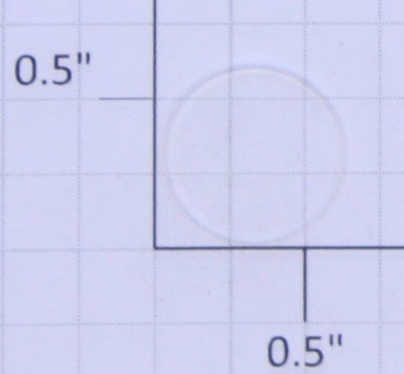 Acme 3964 39/64" x 1/16" Clear Round Lens