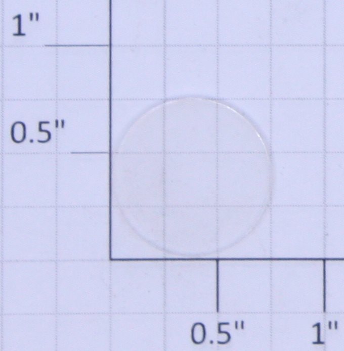 Acme 4564 Standard Gauge 45/64" OD x 3/64" Thick Plastic Clear Lens