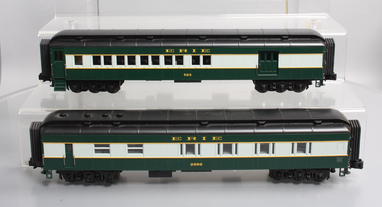 MTH 30-69068 O Erie RailKing 60’ Madison Combo/Diner Car Set (Set of 2)