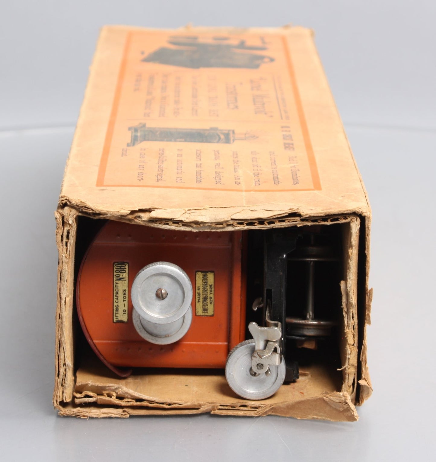 Lionel 810 Vintage O Operating Tinplate Crane VG/Box