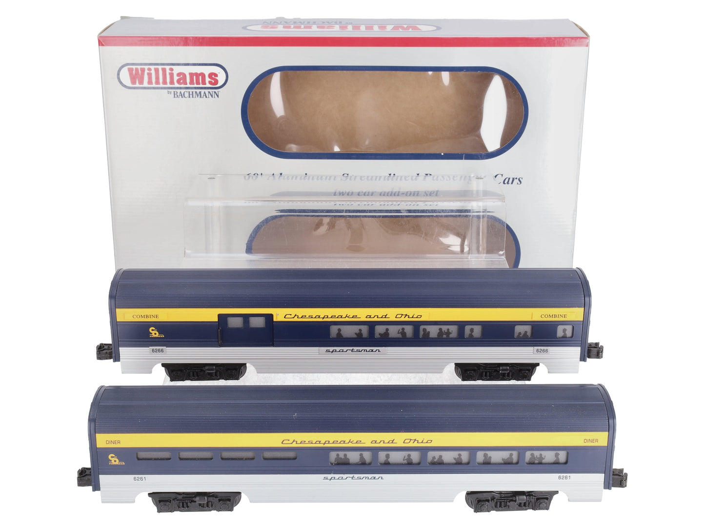 Williams 43011 C&O 60 Ft. Streamline Passenger 2-Pack