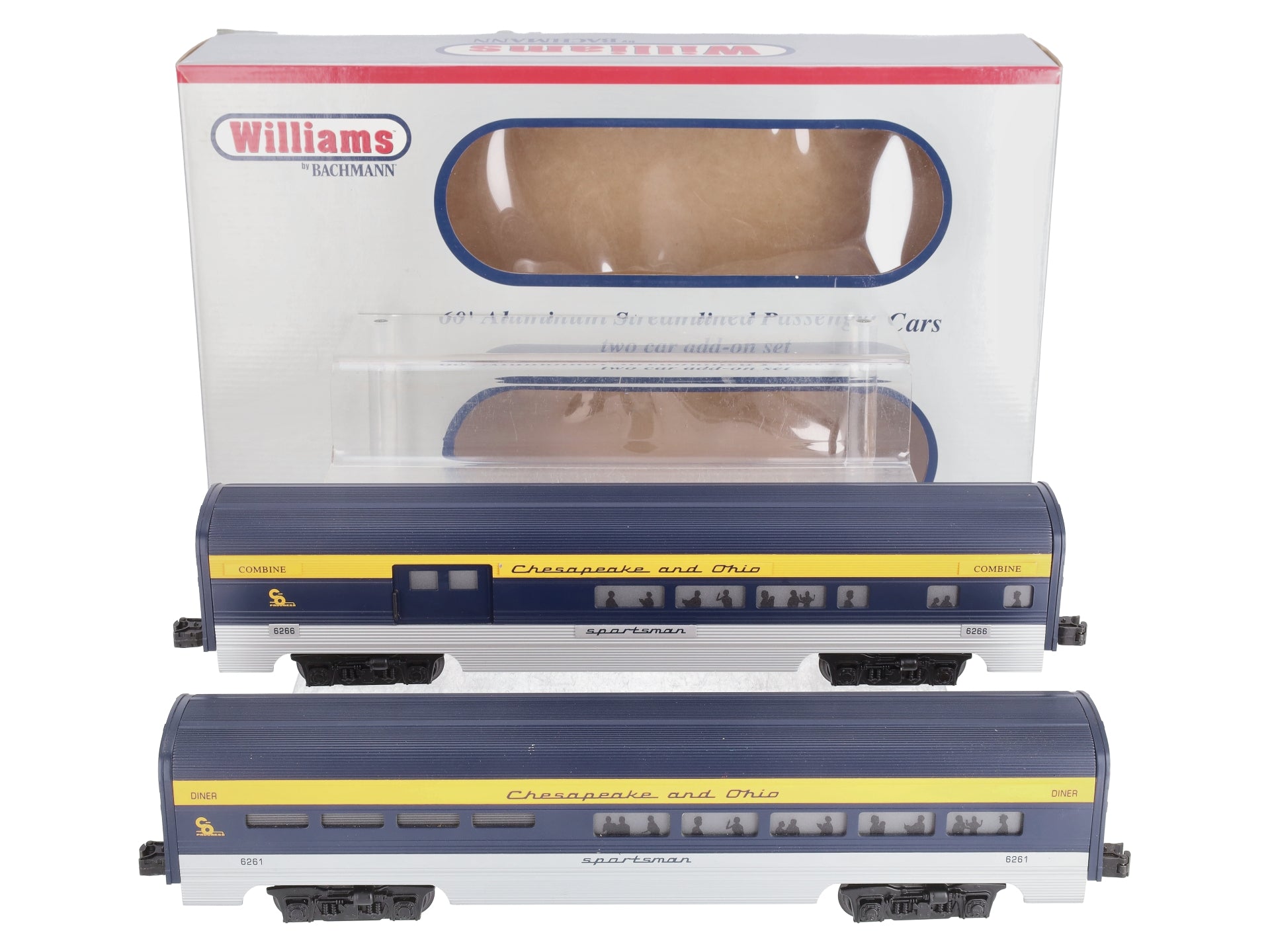 Williams 43011 C&O 60 Ft. Streamline Passenger 2-Pack