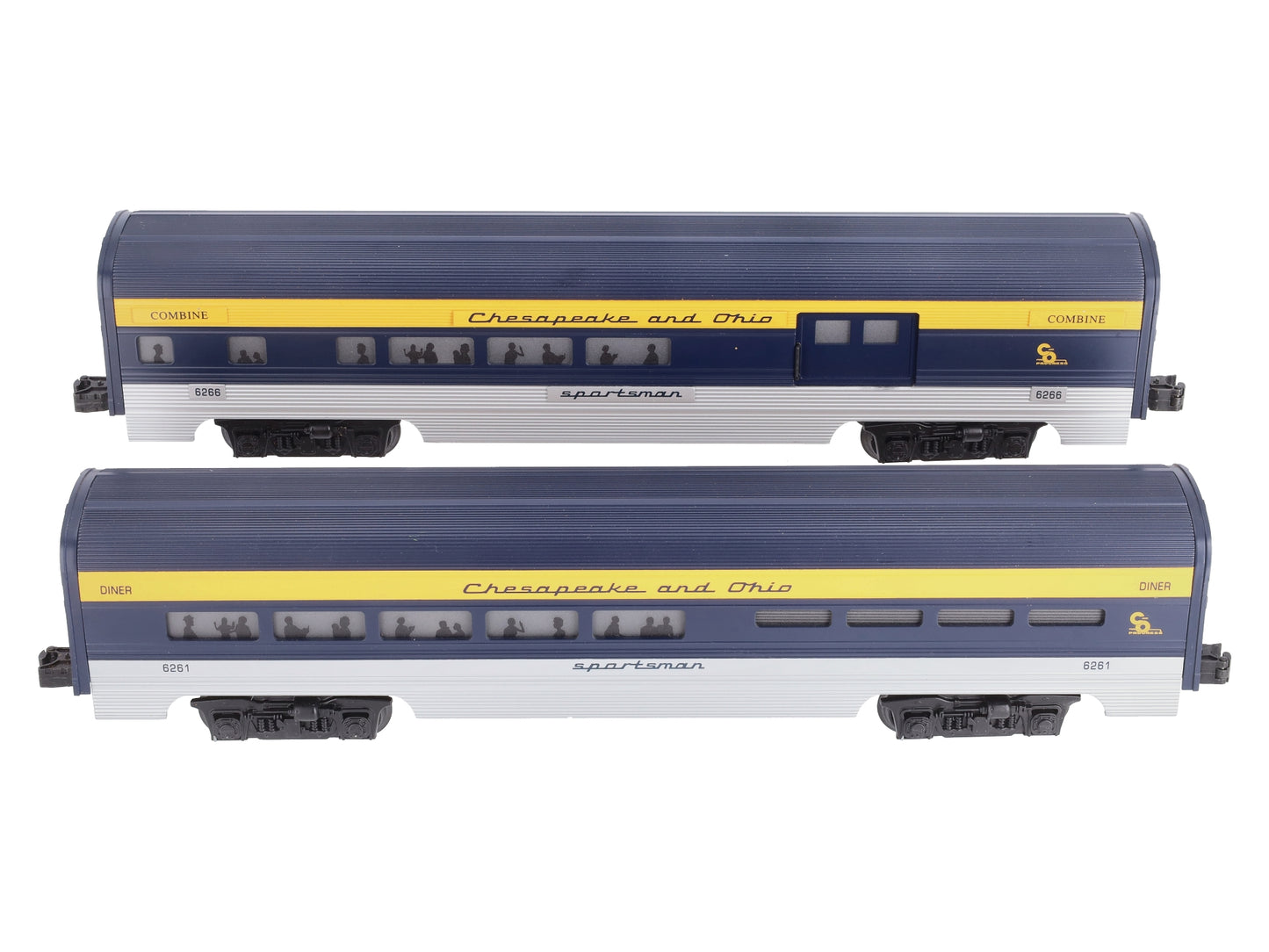 Williams 43011 C&O 60 Ft. Streamline Passenger 2-Pack
