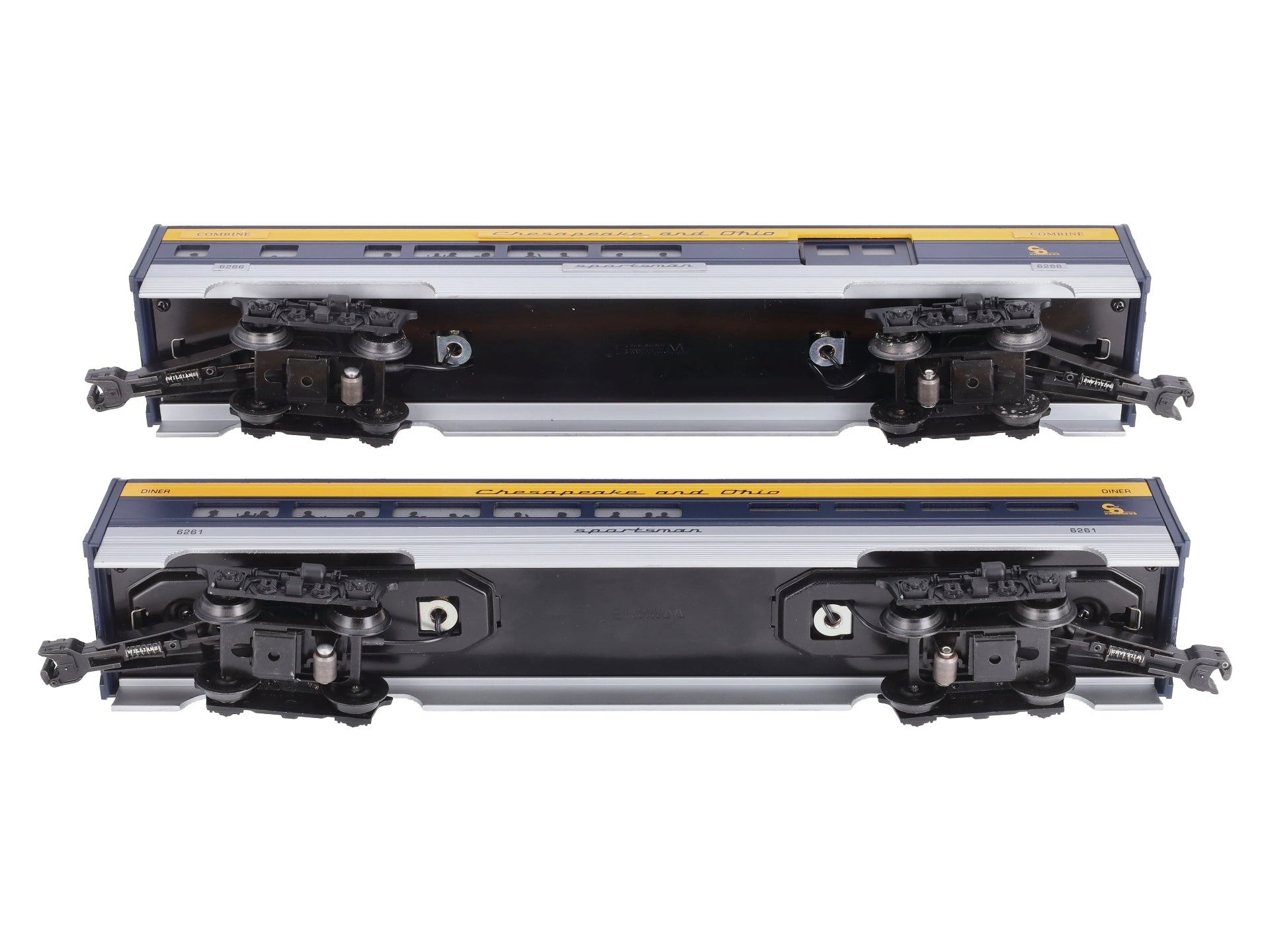 Williams 43011 C&O 60 Ft. Streamline Passenger 2-Pack