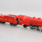 Customized S Scale Red Steam Locomotive & Tender #353 VG