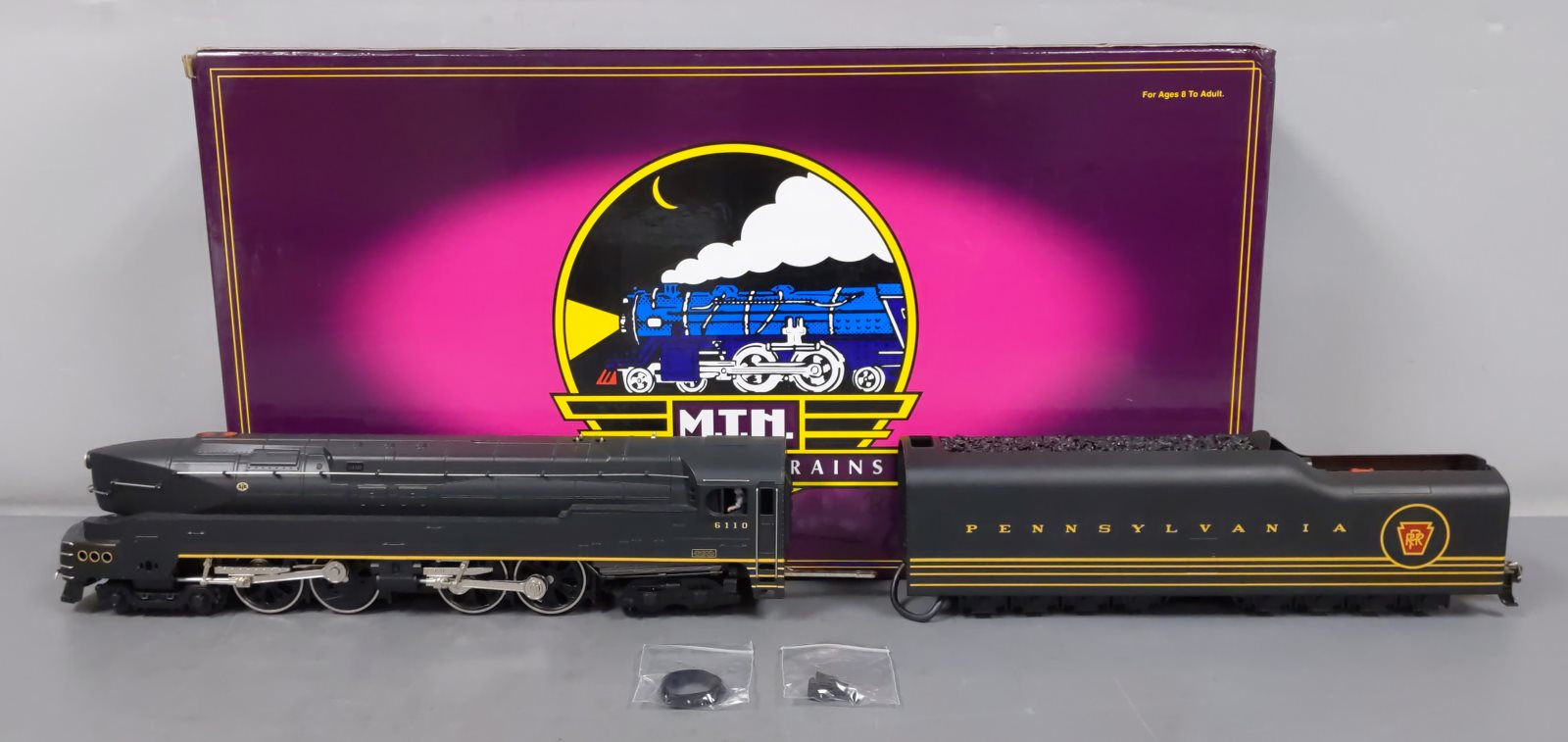 MTH 20-3043-1 O PRR 4-4-4-4 T-1 Duplex Steam Locomotive & Tender w/PS1 #6110 EX/Box