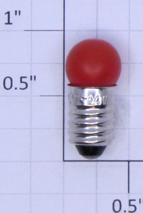 Lionel 1449R 14 Volt Screw Base Translucent Red Small Globe Light Bulb