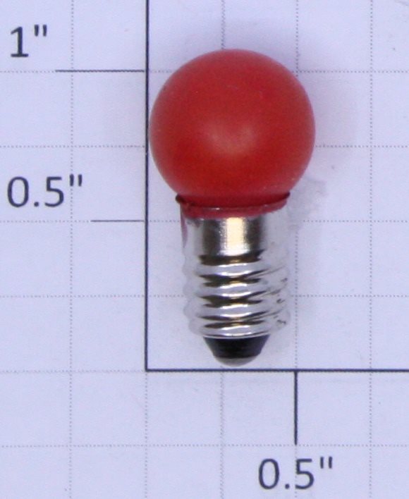 Lionel 2432R 24 Volt Red Screw Base Translucent Large Globe Bulb