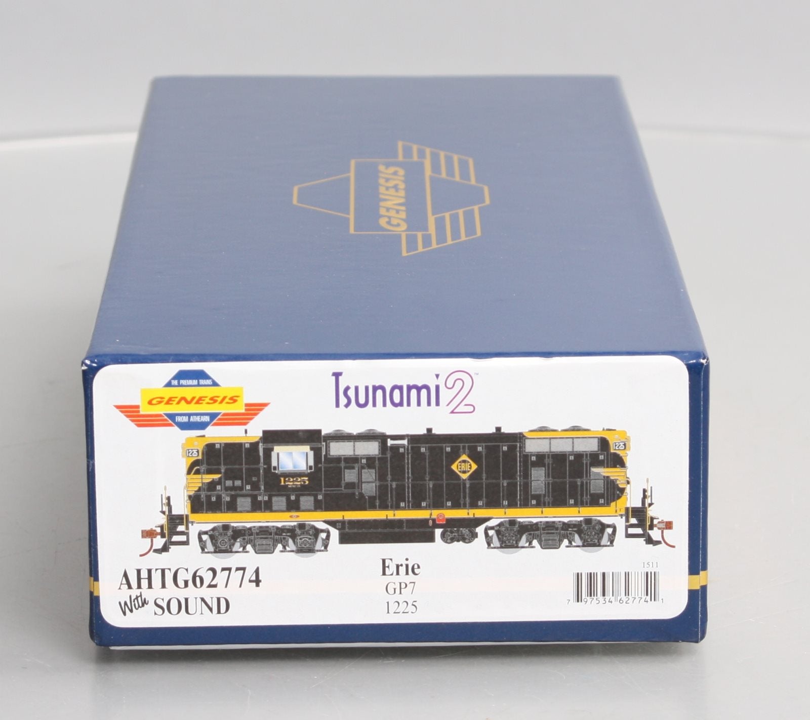 Athearn G62774 HO Erie GP7 Phase III Diesel Locomotive with DCC/Sound #1225
