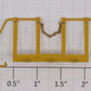 Lionel 18258-3 Santa Fe Dash-9 Rear Yellow End Railing with Chain