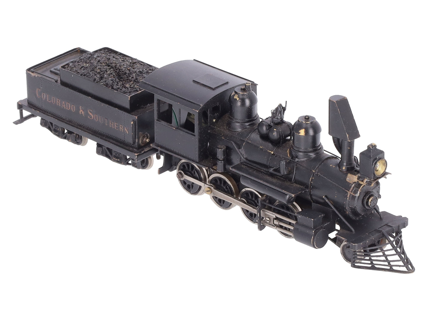HO Brass C&S 2-8-0 Steam Locomotive & Tender Assembled Kit -Painted EX
