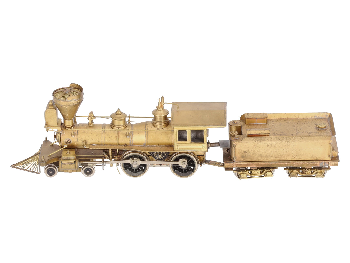 United Models HO BRASS V&T 4-4-0 Steam Locomotive and Tender -Unpainted VG