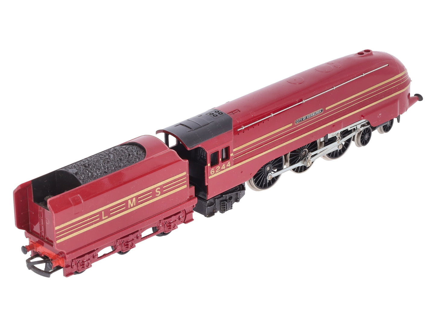 Hornby R3639 OO LMS Crimson Lake Princess Class 4-6-2 Steam Locomotive #6244 EX