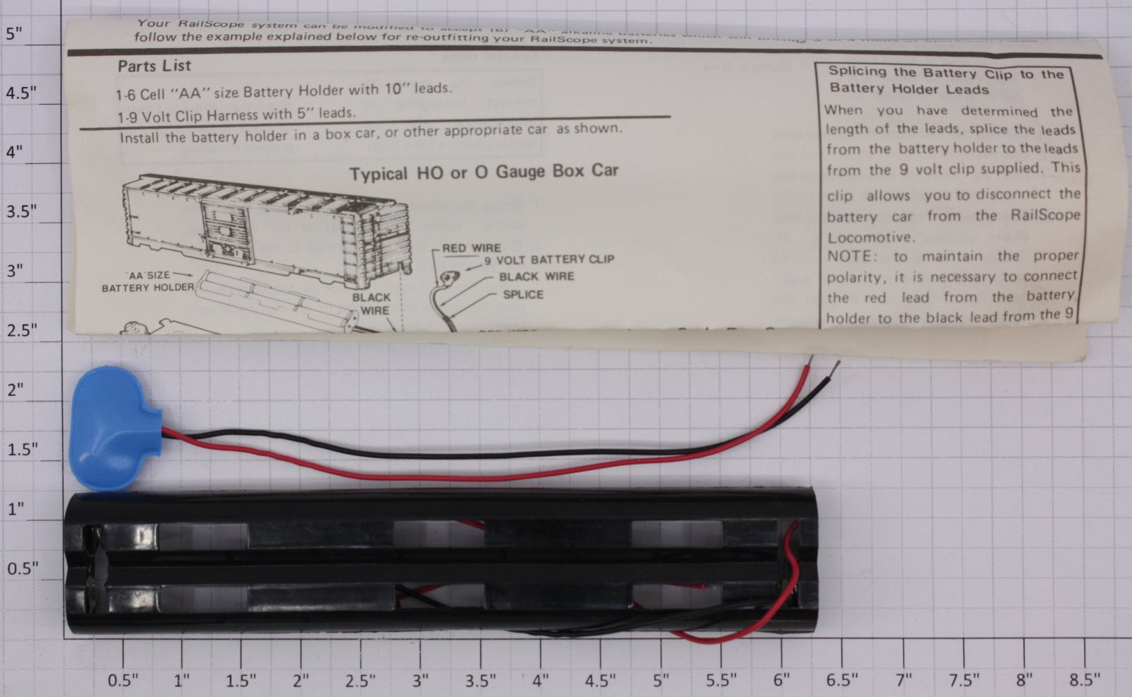 Lionel 73-3097-250 RailScope 6-AA Battery Holder Kit