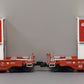 Lionel 6-21866 O Gauge Santa Fe Husky Stack Cars w/Containers #254221/#254222