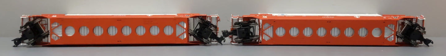 Lionel 6-21866 O Gauge Santa Fe Husky Stack Cars w/Containers #254221/#254222