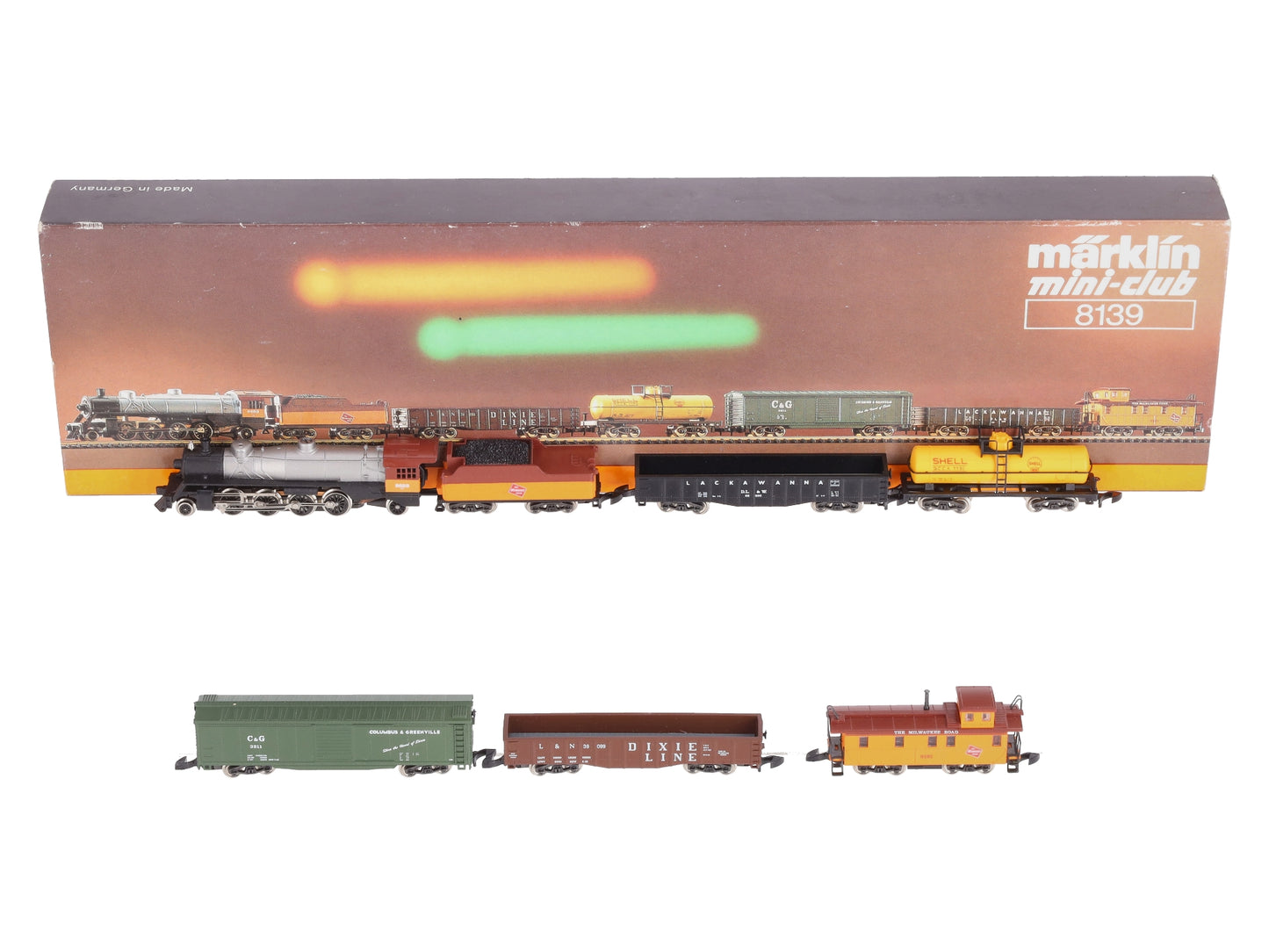 Marklin 8139 Milwaukee Road Z Gauge Steam Freight Train Set LN/Box