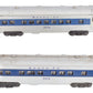 Lionel 2416 & 2414 Vintage O Santa Fe Illuminated Blue Stripe Passenger Cars [2] VG