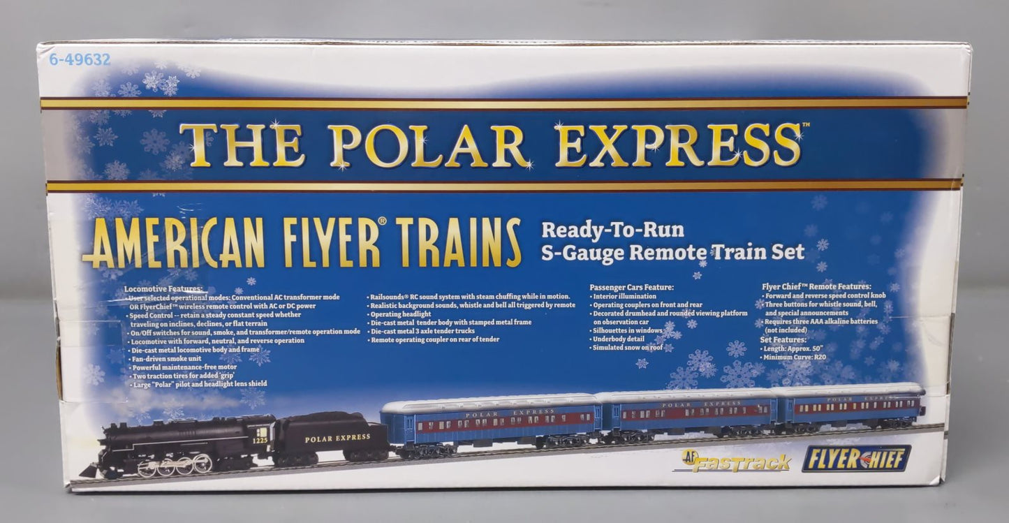 American Flyer 6-49632  S Gauge The Polar Express Train Set w LionChief Plus EX/Box