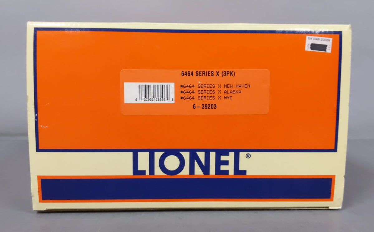 Lionel 6-39203 O Gauge 6464 Series X Boxcar Set 3-Pack NIB