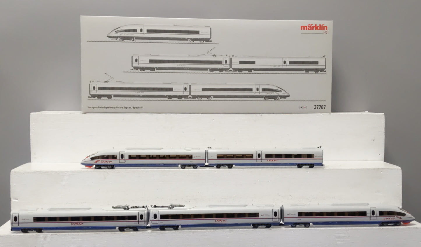 Marklin 37787 HO Gauge RZD Velaro Sapsan Rail Car Electric Train Set LN/Box
