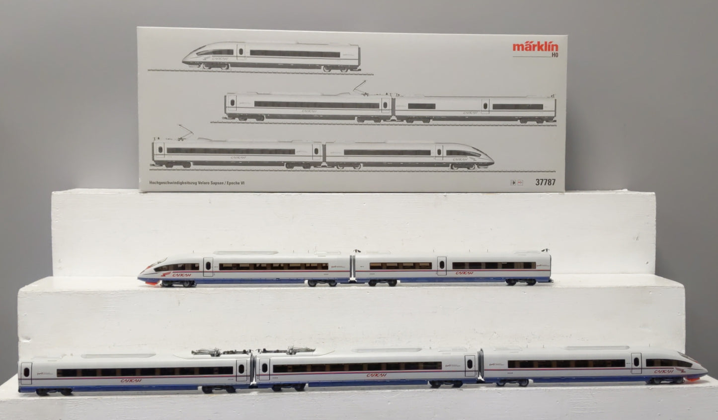 Marklin 37787 HO Gauge RZD Velaro Sapsan Rail Car Electric Train Set