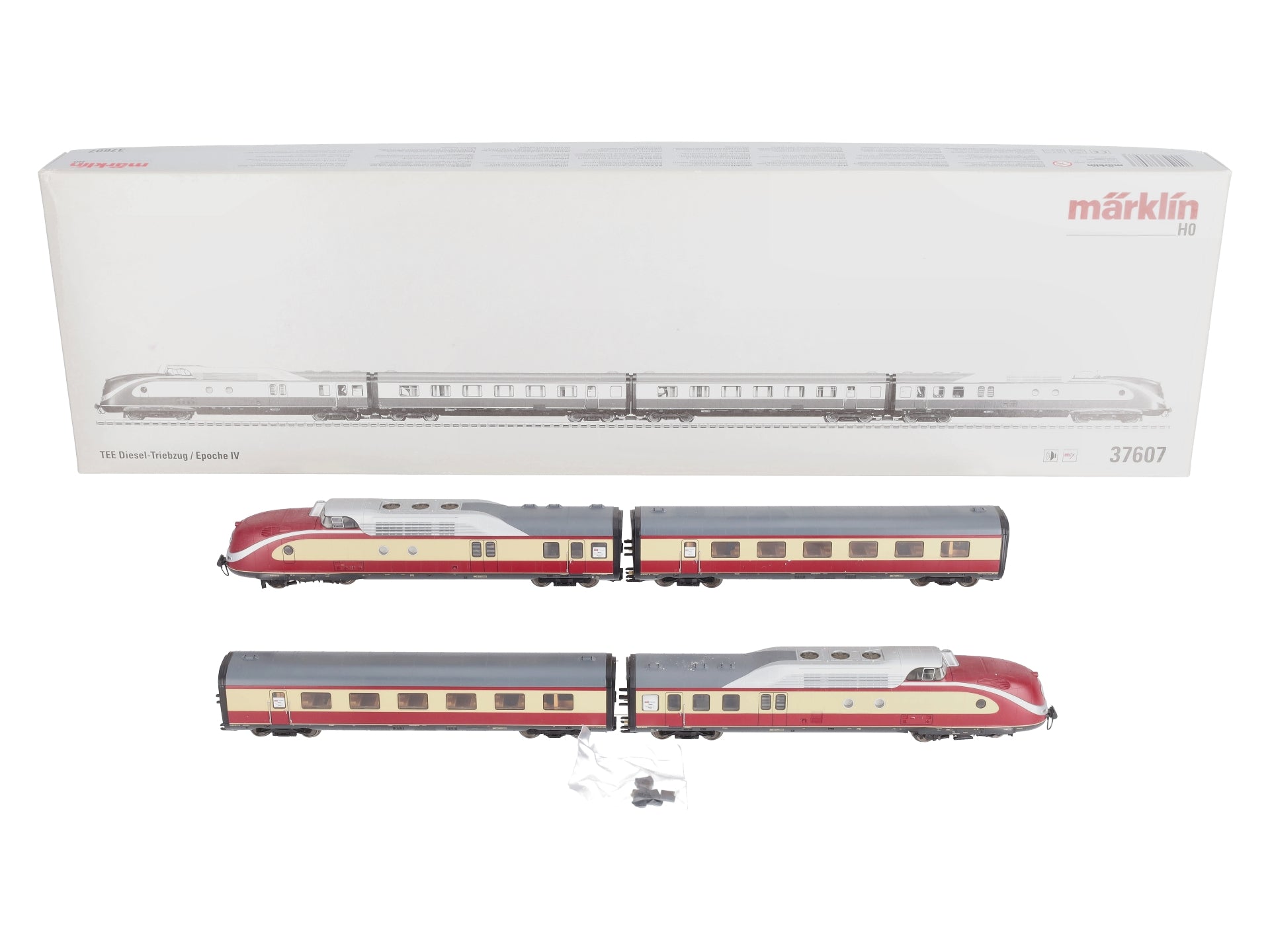 Marklin 37607 HO German Federal Railroad TEE Rail Car Diesel Train Set