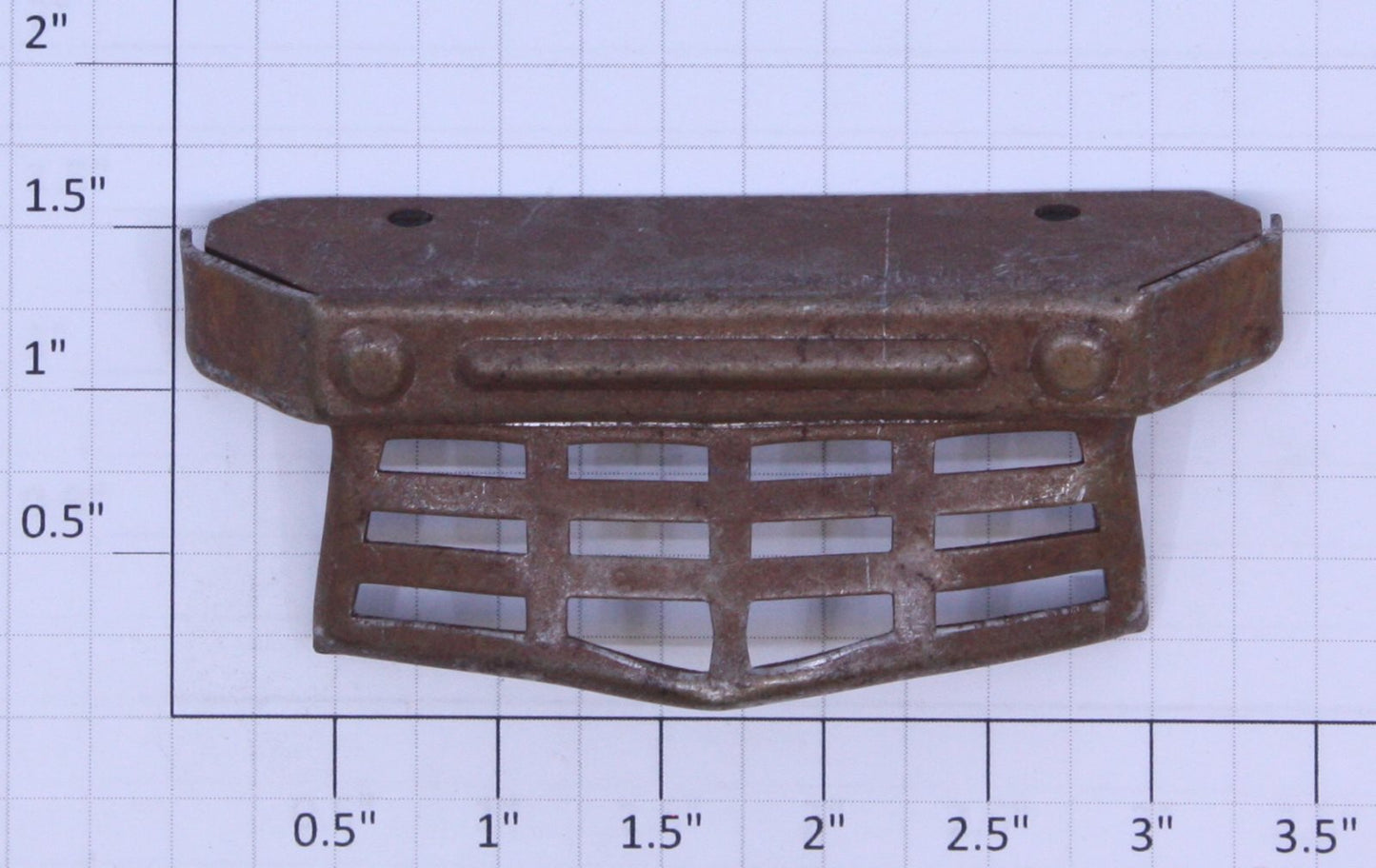 Lionel 385E-40 Unpainted Standard Gauge Tinplate Pilot & Cowcatcher w Rust