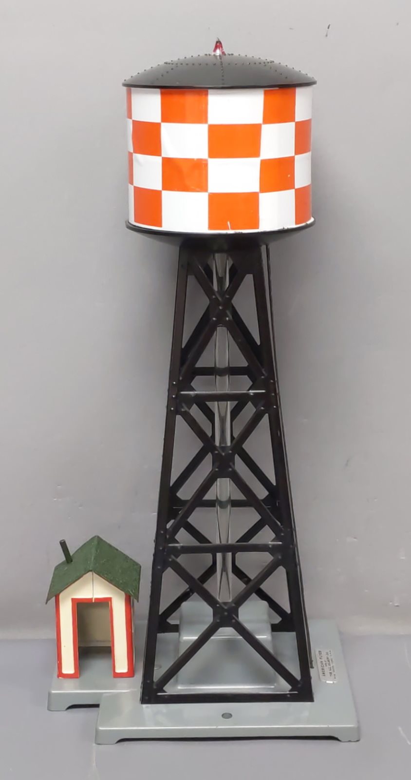 American Flyer 772 Vintage S Checkerboard Water Tower with Bubble Tube EX